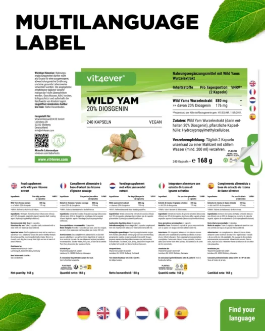 Vit4ever <br>Wilde Yam - verschillende hoeveelheden - Afbeelding 3