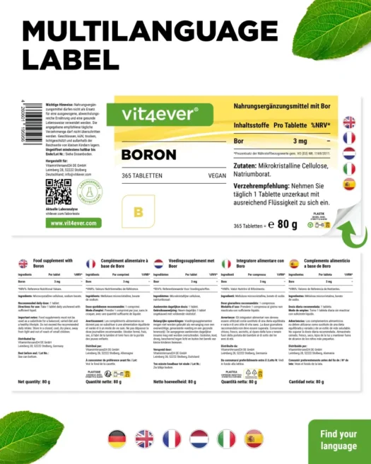 Vit4ever <br>Boro - 365 comprimidos - Imagen 3