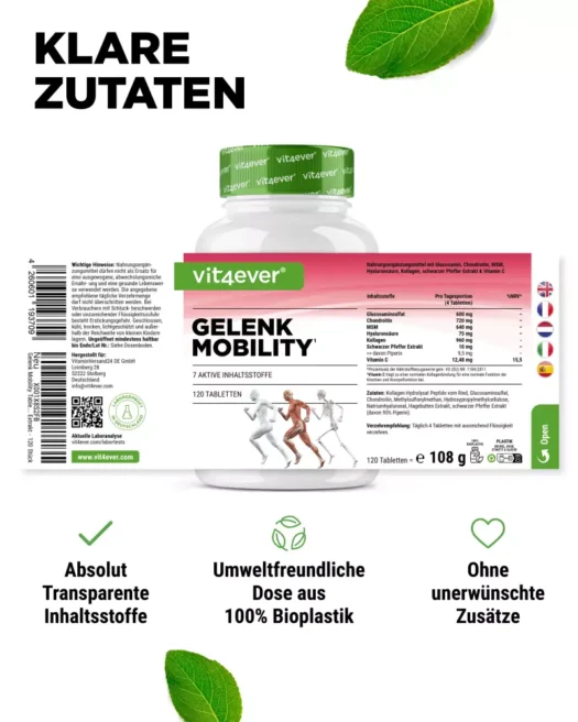 Vit4ever <br>Gelenk Mobility - 160 Tabletten – Bild 2