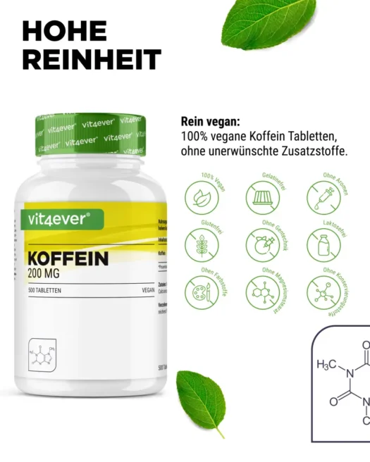 Vit4ever <br>Caféine XXL - 500 Comprimés – Image 5