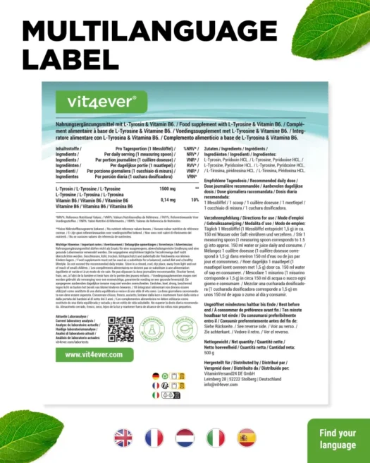 Vit4ever <br>L-Tyrosine - 500 g - Image 3