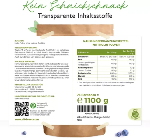 Vit4ever <br>Prebio Inulina - 1100 g - Image 3