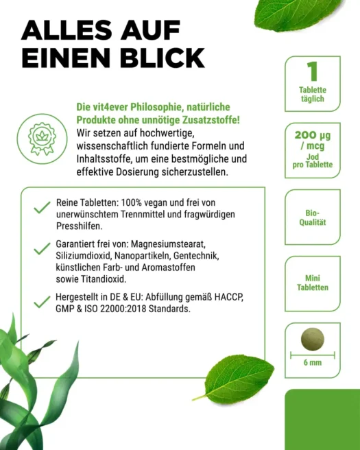 Vit4ever <br>Bio Kelp Extrakt (natürliches Jod) - 365 Tabletten – Bild 5