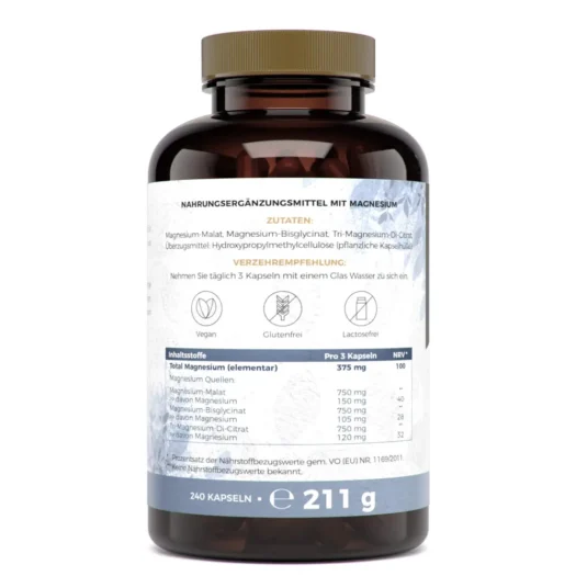 Nuvi Health <br>Complesso triplo di magnesio - 240 capsule - immagine 2
