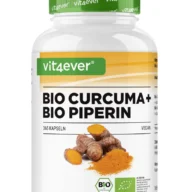 Vit4ever Cúrcuma ecológica + piperina ecológica – 365 cápsulas – frontal
