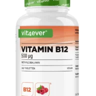 Vit4ever Raspberry-flavoured vitamin B12 – 365 tablets – front