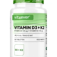 Vit4ever <br>Vitamin D3 5000 I.E. + K2 - 365 Tabletten