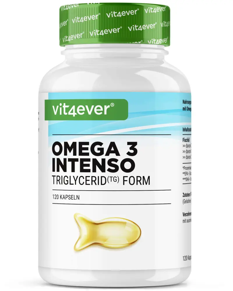 vit4ever <br>aceite de pescado omega 3 intenso - 365 cápsulas