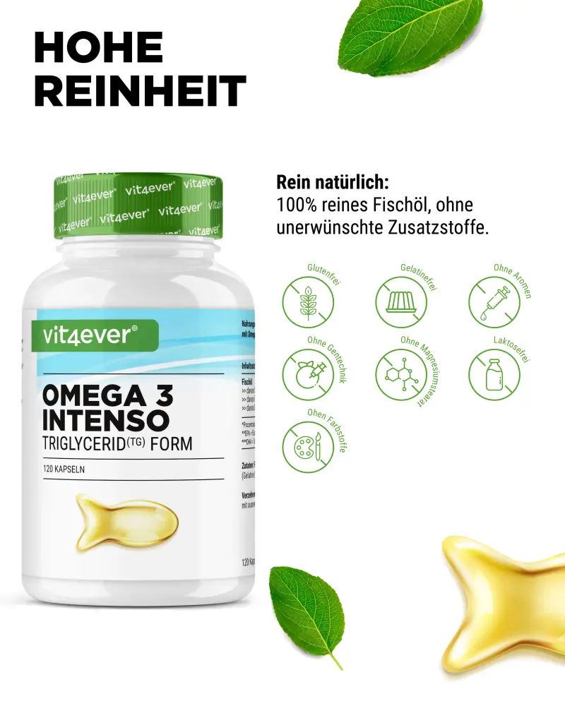 vit4ever <br>aceite de pescado omega 3 intenso - 365 cápsulas - Imagen 5