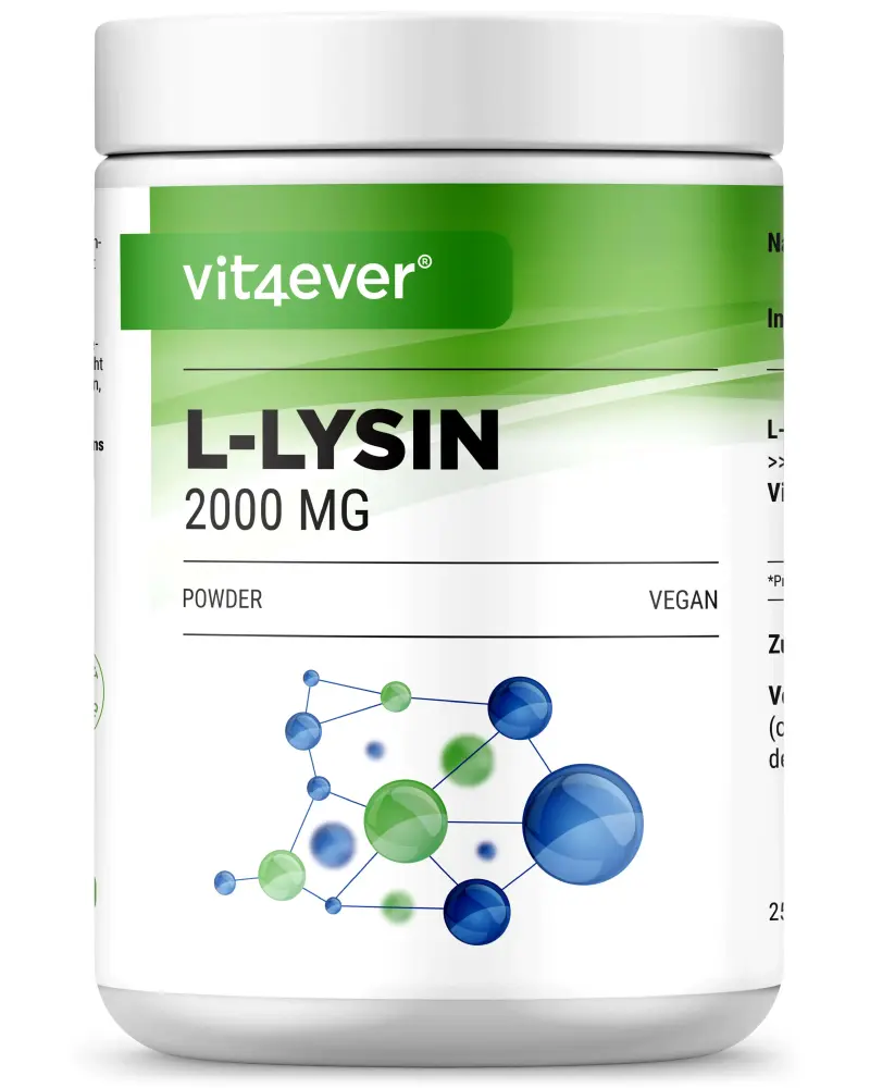 vit4ever <br>l-lisina hcl em pó - 500 g