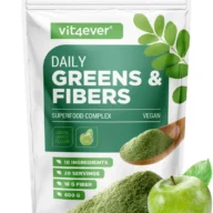 Vit4ever Daily Greens & Fibers – 600 g – różne smaki – Green Apple