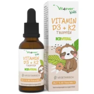 vit4ever <br>gouttes de vitamine d3 + k2 pour enfants - 10 ml