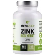 alphavitalis Zinc Bisglycinate – 25 mg – 365 tablets – Vorderseite